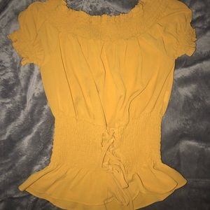 Mustard yellow blouse